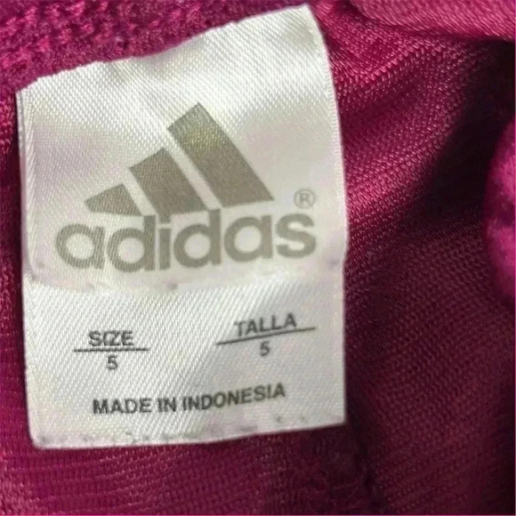 Adidas Girls Pink Purple Track Suit Size 5 Zip Hoodie & Jogger Pants Set - Picture 7 of 16